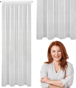 Függöny 140X270 Nicea Fehér Szalagfüggöny