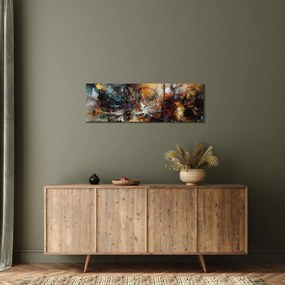 Kép - Absztrakt grafika (órával) (90x30 cm)