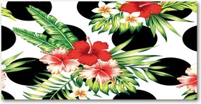 Fotó üvegkép Hawaii virágok 140x70