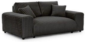 Sötétszürke kordbársony kanapé 178 cm Justin – Ropez