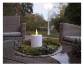 Saul fehér kültéri napelemes LED gyertya, magaggás 7,3 cm - Star Trading