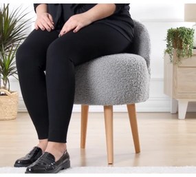 MIKI puff, átmérő 46 cm, szürke