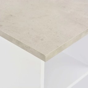 Fehér és betonszürke bárasztal 60 x 60 x 110 cm