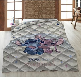 Disney Lilo és Stitch, A csillagkutya Magical steppelt ágytakaró, paplan 140x200cm