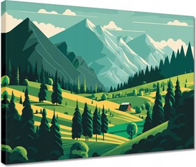 Vászonkép 40x30 Hegyi kilátás