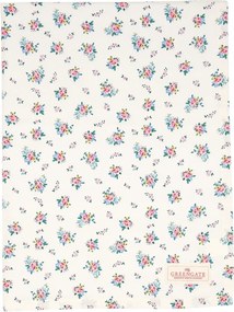 Abrosz Augusta White Green Gate pamut asztalterítő, 130 x 170 cm