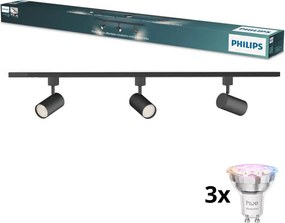 Philips - LED dimmelhető sínes spotlámpa EASYLINK 3xGU10/4,7W/230V 1m fekete