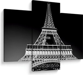 Kép - Eiffel-torony, fekete-fehér (90x60 cm)