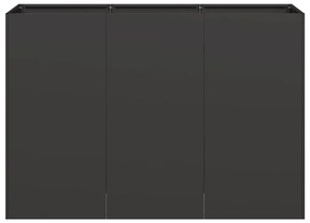 vidaXL ültetvény fekete 120x40x80 cm hidegen hengerelt acélból