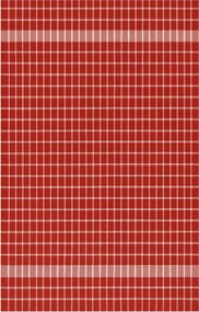 Konyhai törlőkendő 40x60 cm Pamut Kockás Piros