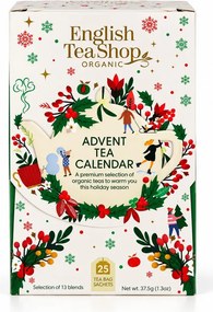 ENGLISH TEA SHOP bio tea válogatás, adventi kalendárium fehér 25 filter / 13 íz