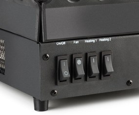 Kamini FX, elektromos kandalló, kandallóbetét, 1000/2000 W, 2 W LED, fekete