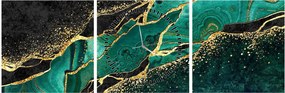 Kép - Kerozin-arany márványozás (órával) (90x30 cm)