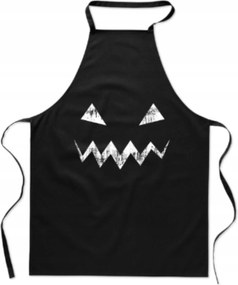 Konyhai Kötény Halloween nyomott mintával Ijesztő Vicces Mosoly Tök