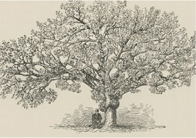 Fotótapéta Falra az előszoba konyhájába Fa illusztráció 208x146 Ragasztó