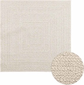 vidaXL ZIZUR krém juta hatású beltéri és kültéri szőnyeg 120x120 cm