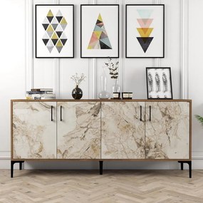 Konzolasztal Kiev - Diós, Fehér Marble