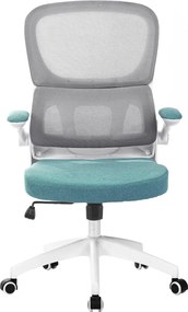 Irodai szék, barna/neomint/fehér, RAMIRO