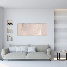 Kép - Bézs színű levelek N⁰6 (120x50 cm)