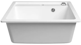 Sapho - Konyhai mosogató 53x50 cm gránit/fehér