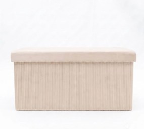 MALAGA összehajtható tárolós puff 76 cm ,bézs