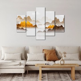 Kép - Hegyek a ködben (150x105 cm)