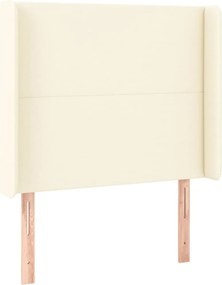 vidaXL krémszínű műbőr fejtámla szárnyakkal 93x16x118/128 cm