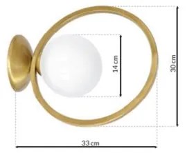 Fali lámpa VIENNA 1xE14/40W/230V arany
