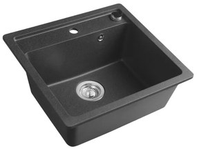 Sapho - Konyhai mosogató 53x50 cm gránit/fekete