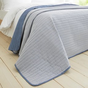 Kék steppelt ágytakaró 220x230 cm Stripe – Catherine Lansfield
