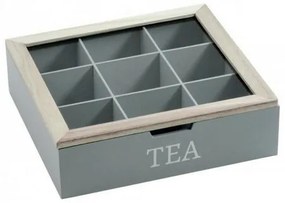 EH teafiltertartó doboz  24 x 24 x 7 cm, szürke