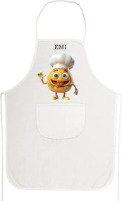 EMI Burger konyhai kötény, Fehér