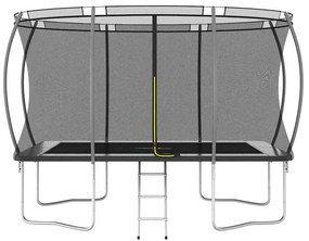 négyszögű trambulinszett 335 x 244 x 90 cm 150 kg