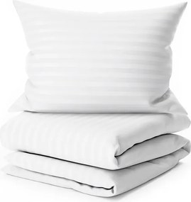 Hotel ágynemű ATLAS GRÁDL STANDARD fehér - 3 cm csík fésült pamut