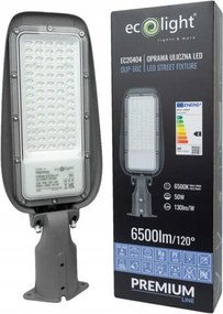 Led utcai lámpa 50W 6500lm 6500K Hideg IP65 130lm/W Prémium