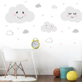 INSPIO Babaszoba falmatrica - Felhők pöttyökkel