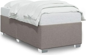 vidaXL tópszínű szövet ágykeret matrac nélkül 100x200 cm