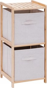 Fürdőszobai polc 2 szintes bézs Tidy komód polc fiókokkal dekoratív