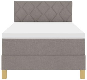 Boxspring ágy matraccal, topszínű, 90x200 cm, szövet