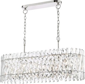 Dar Lighting glamour kristály függeszték entwine polírozott nikkel darent2338