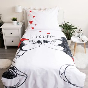 Egyszemélyes pamut gyerek ágyneműhuzat 140x200 cm Love – Jerry Fabrics