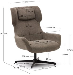 Barna fotel Zalina – Kave Home