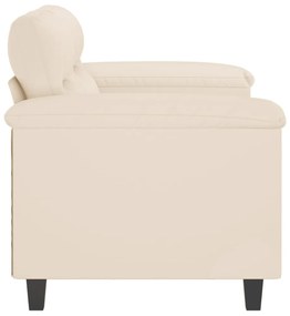 kétszemélyes bézs mikroszálas szövetkanapé 120 cm