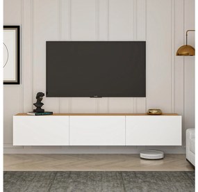TV asztal/Szekrény Westham (fehér + atlanti fenyő) . 1102653