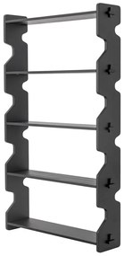 Fekete borovi fenyő könyvespolc 84x140x20 cm Savoya – Bloomingville