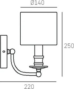 Cosmolight ABU DHABI 1 W01940AU-WH Fali lámpa 1x40W/E14 IP20