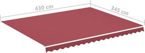 Burgundi vörös csere napellenző ponyva 4,5 x 3,5 m