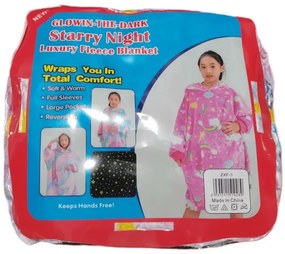 Világító mikroszálas takaró kapucnival - színes