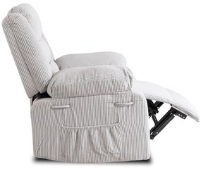 Modern Relaxfotel Szürke Kordbársony Kárpittal. ARTURO