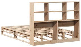 tömör fa könyvespolcos ágy matrac nélkül 150 x 200 cm